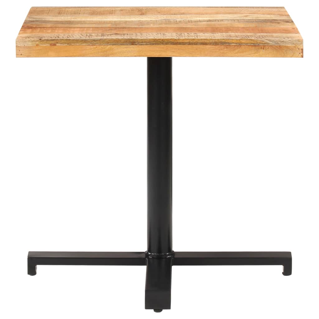 Mesa bistrô quadrada 80x80x75 cm madeira de mangueira áspera
