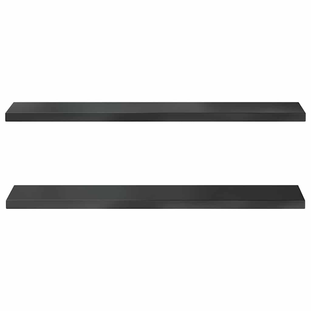 Prateleiras de parede 2pcs 100x23,5cm aço inoxidável prateado