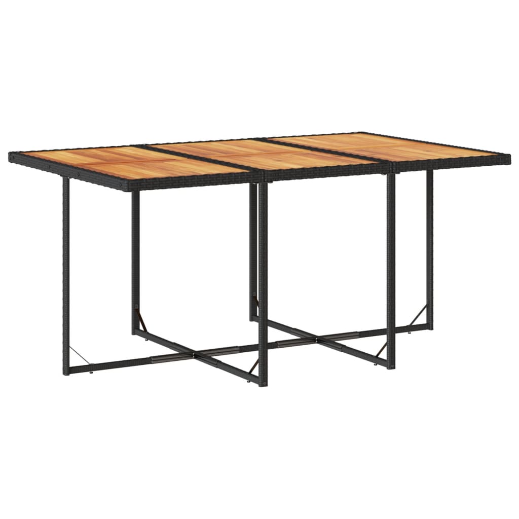 7 Pcs conjunto de jantar p/ jardim c/ almofadões vime PE preto