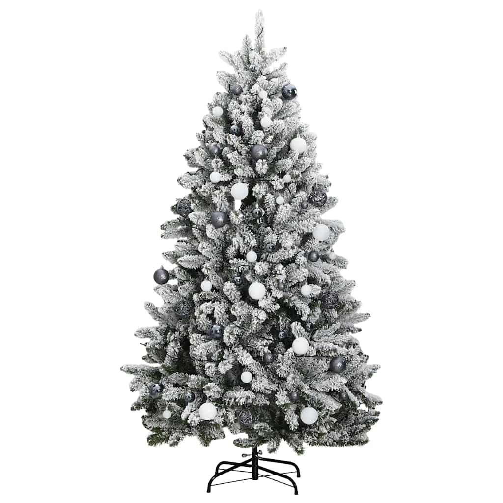 Árvore natal artificial articulada c/ 300 luzes LED+bolas 240cm