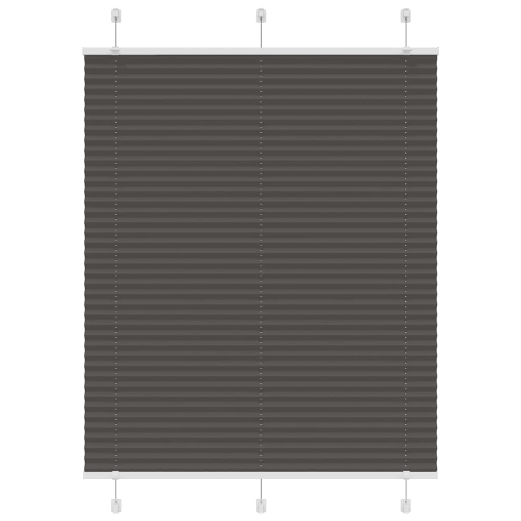 Preto plissada cega 105x150 cm largura tecido 104,4cm poliéster