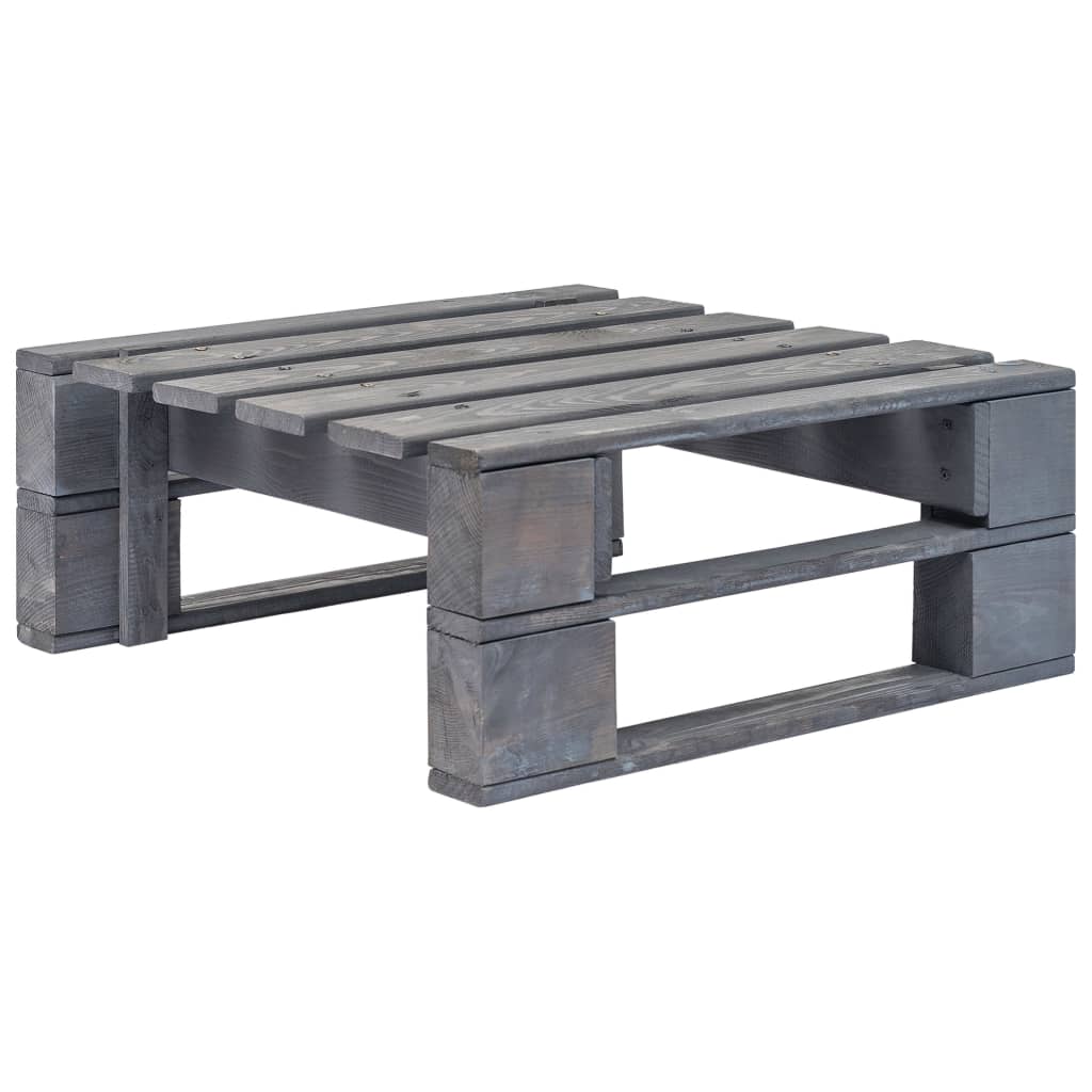 6 Pcs conj. lounge paletes c/ almofadões pinho impregnado cinza