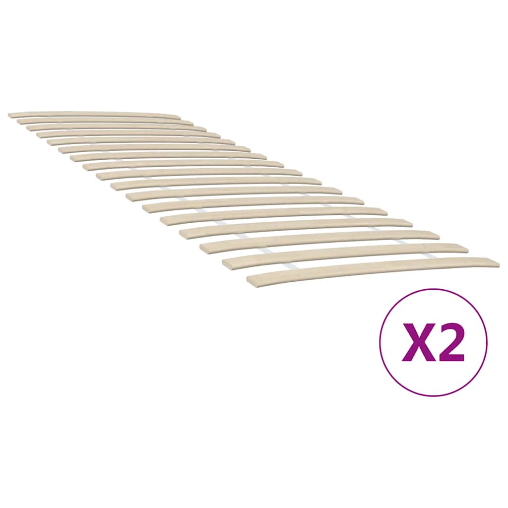 Substituição de ripas de cama com 34 ripas, 2 peças, 80x200 cm