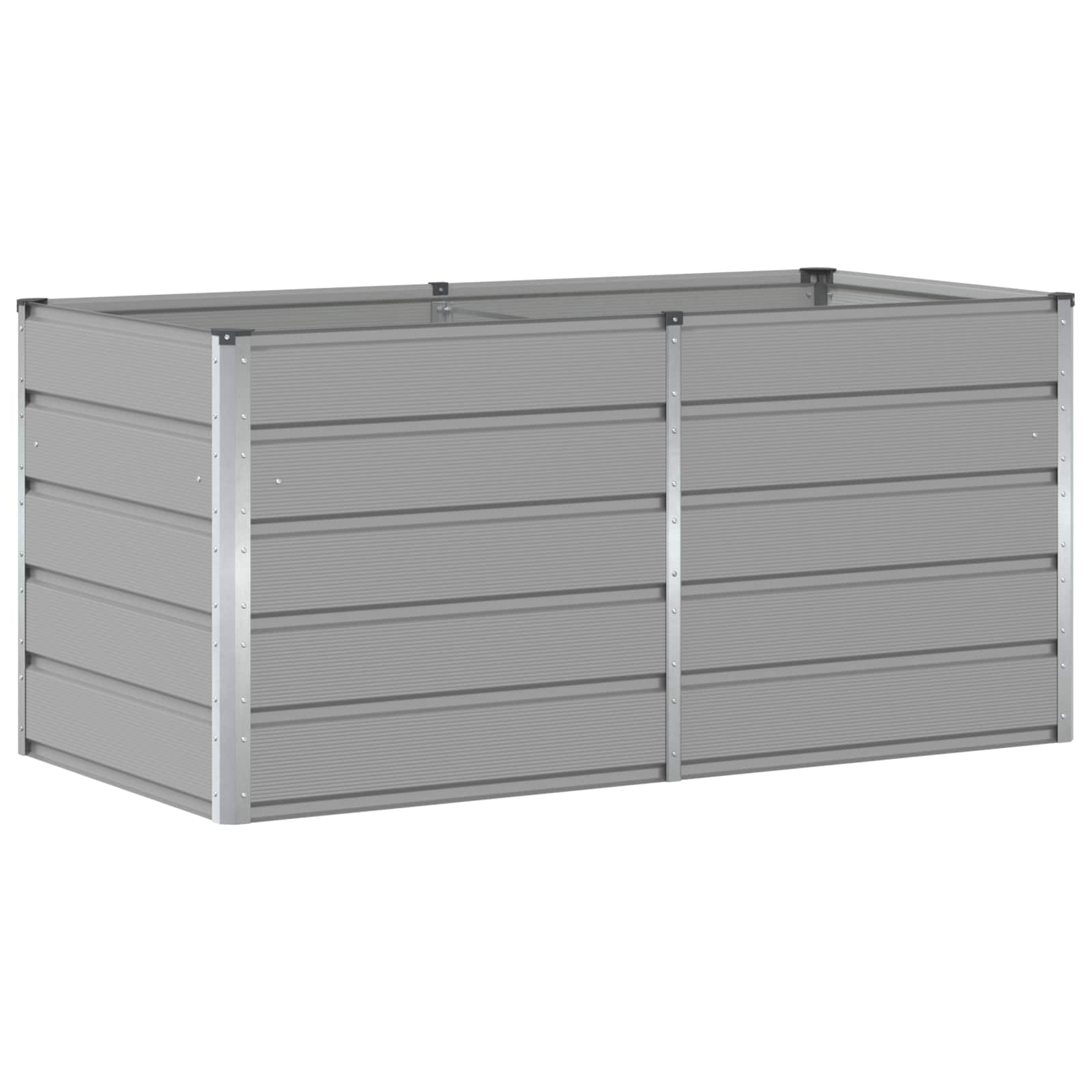 Floreira cinzento-claro 160 x 80 x 75 cm aço