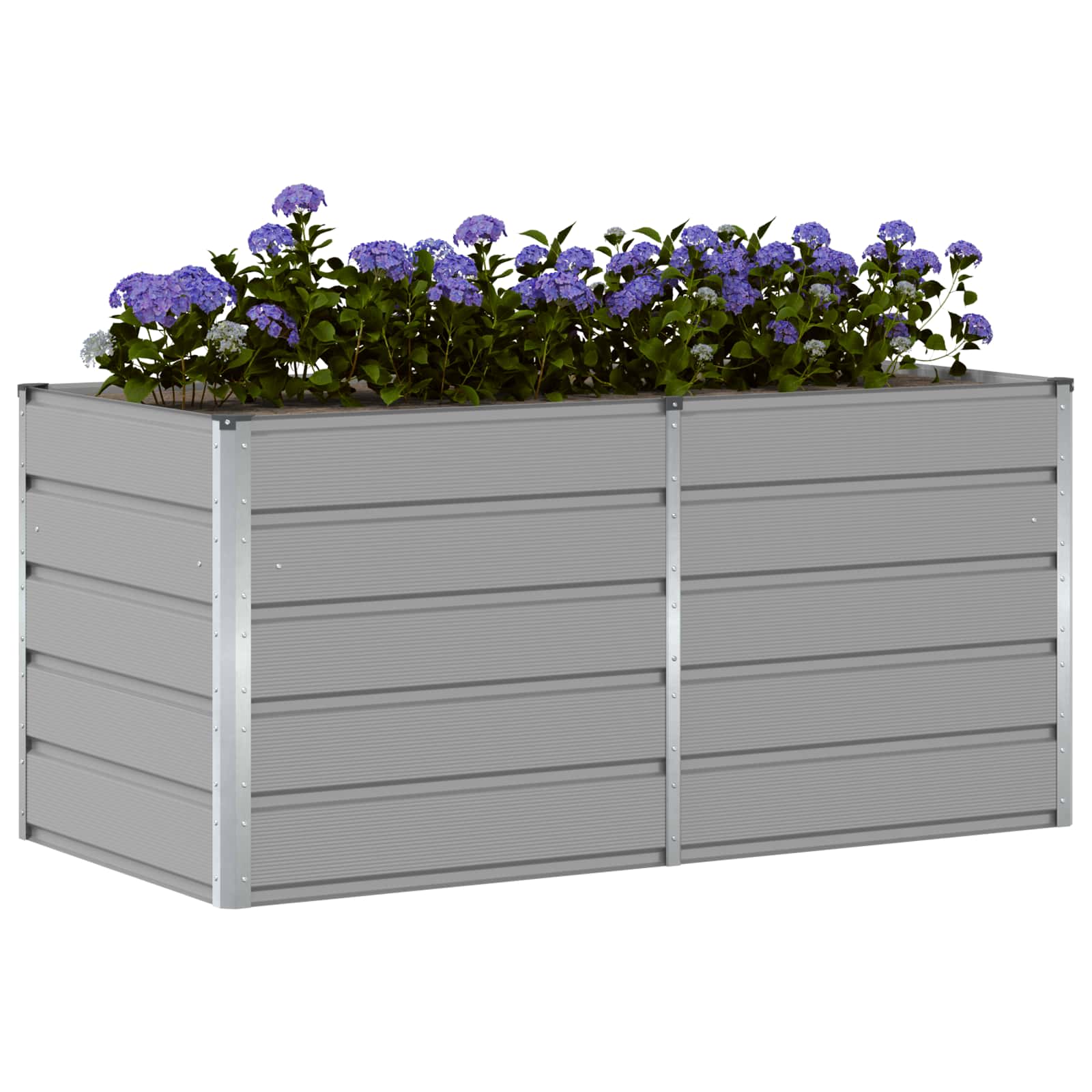 Floreira cinzento-claro 160 x 80 x 75 cm aço