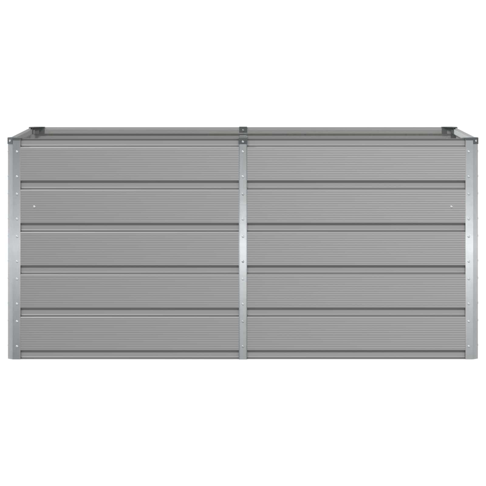 Floreira cinzento-claro 160 x 80 x 75 cm aço