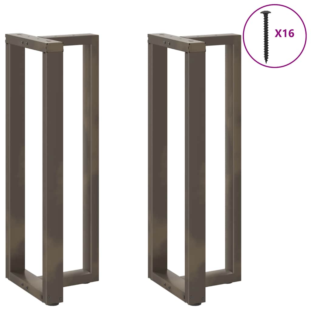 Pés de mesa de bar em forma de t, 2 peças, preto, 40x35x(110-111) cm, aço