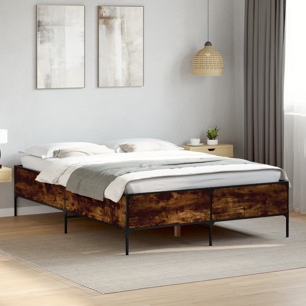 Estrutura cama 120x190 cm derivados de madeira/metal