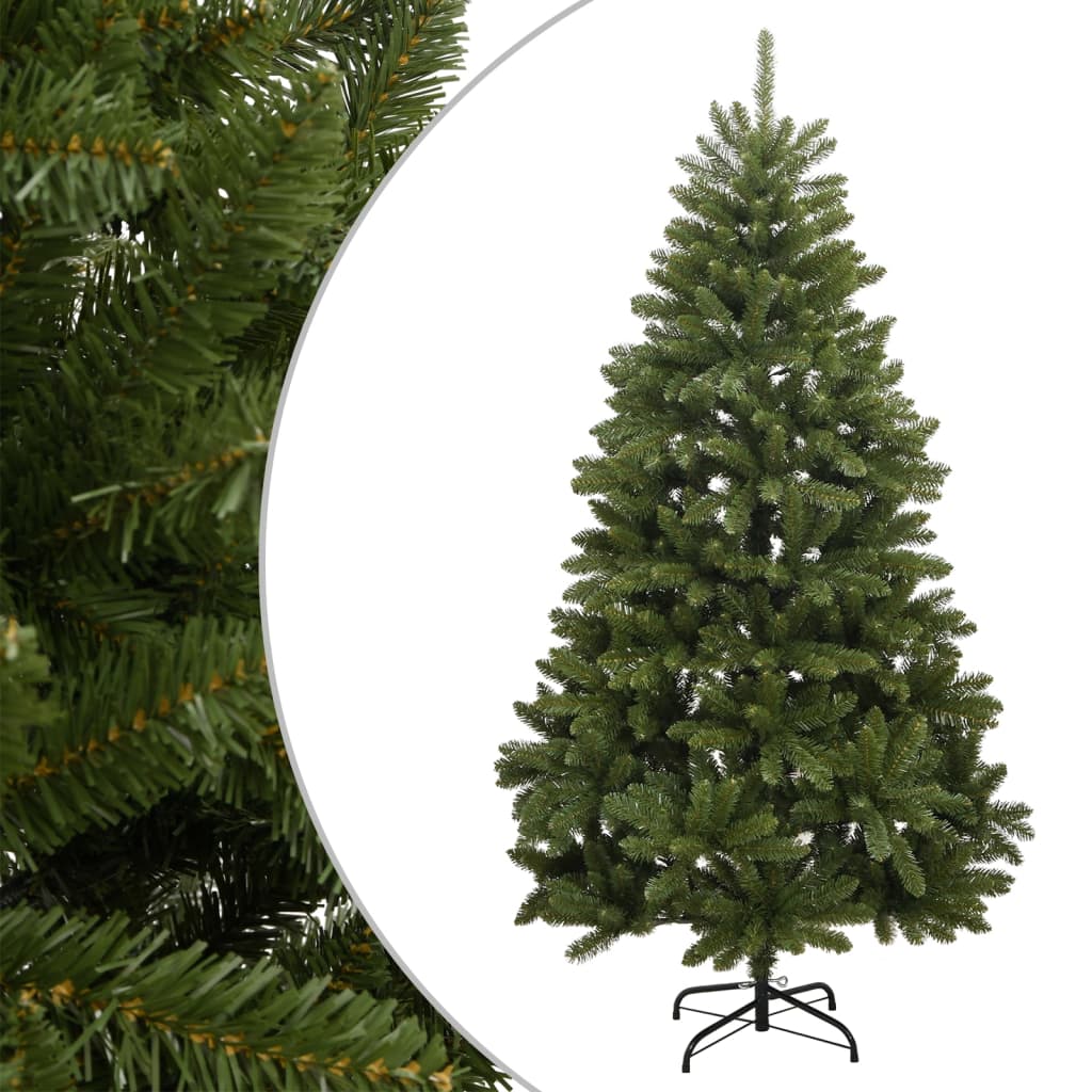 Árvore de natal artificial articulada com suporte 180 cm verde