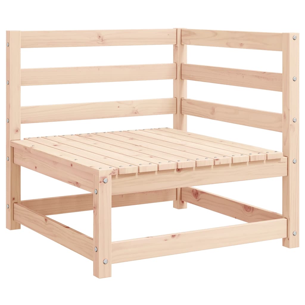 Sofás de canto para jardim 2 pcs c/ almofadões pinho maciço