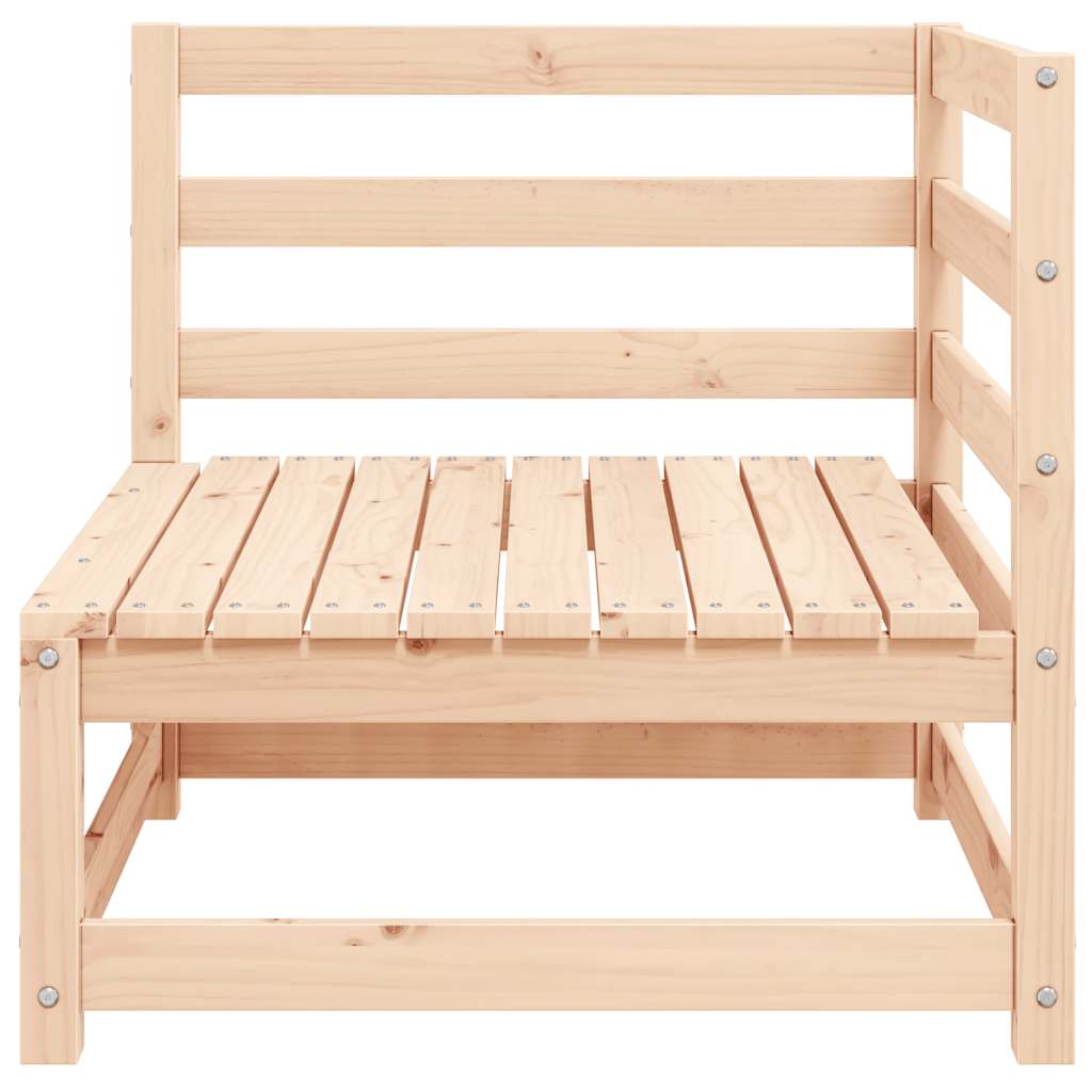 Sofás de canto para jardim 2 pcs c/ almofadões pinho maciço