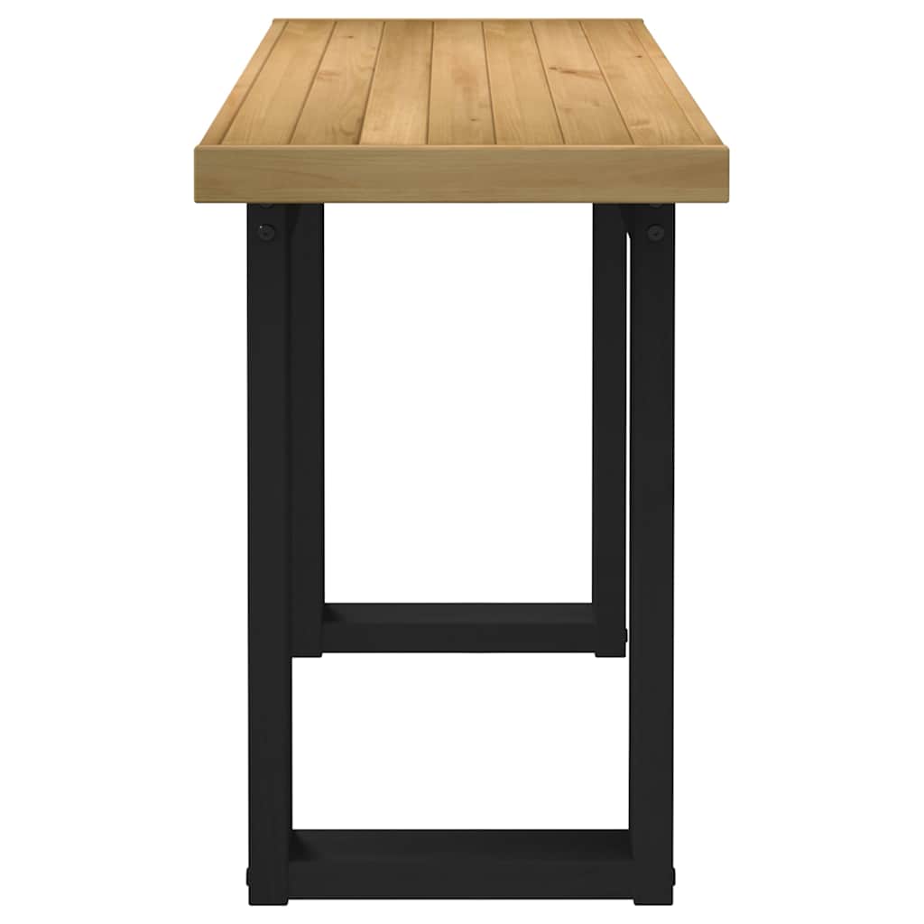 Secretária noain com pernas forma u 120x50x75 cm pinho maciço