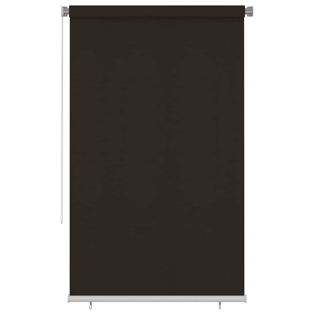 Estore de rolo para exterior 145 cm (l) x 230 cm (a) castanho HDPE