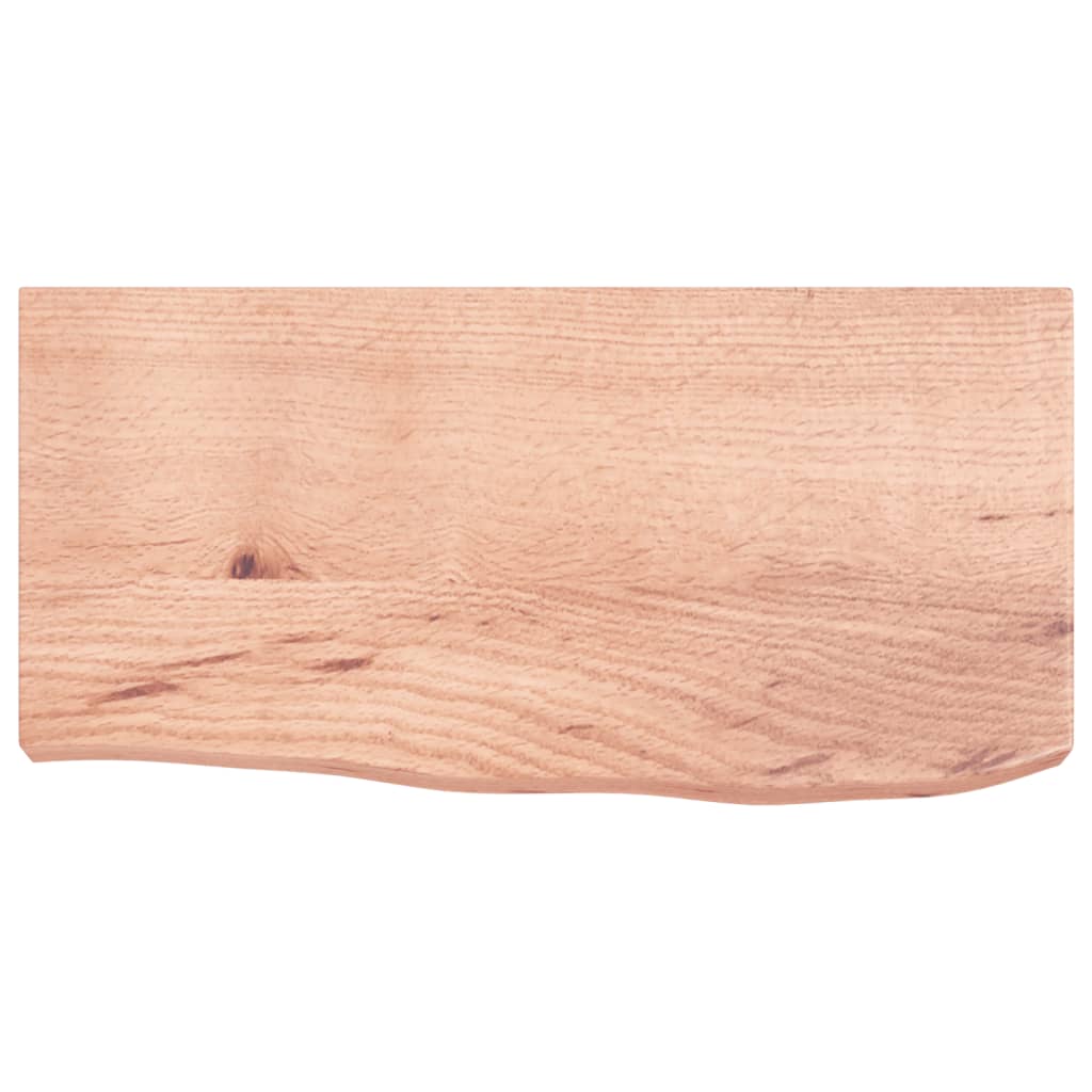 Bancada p/ wc 60x30x(2-6) cm madeira maciça tratada castanho