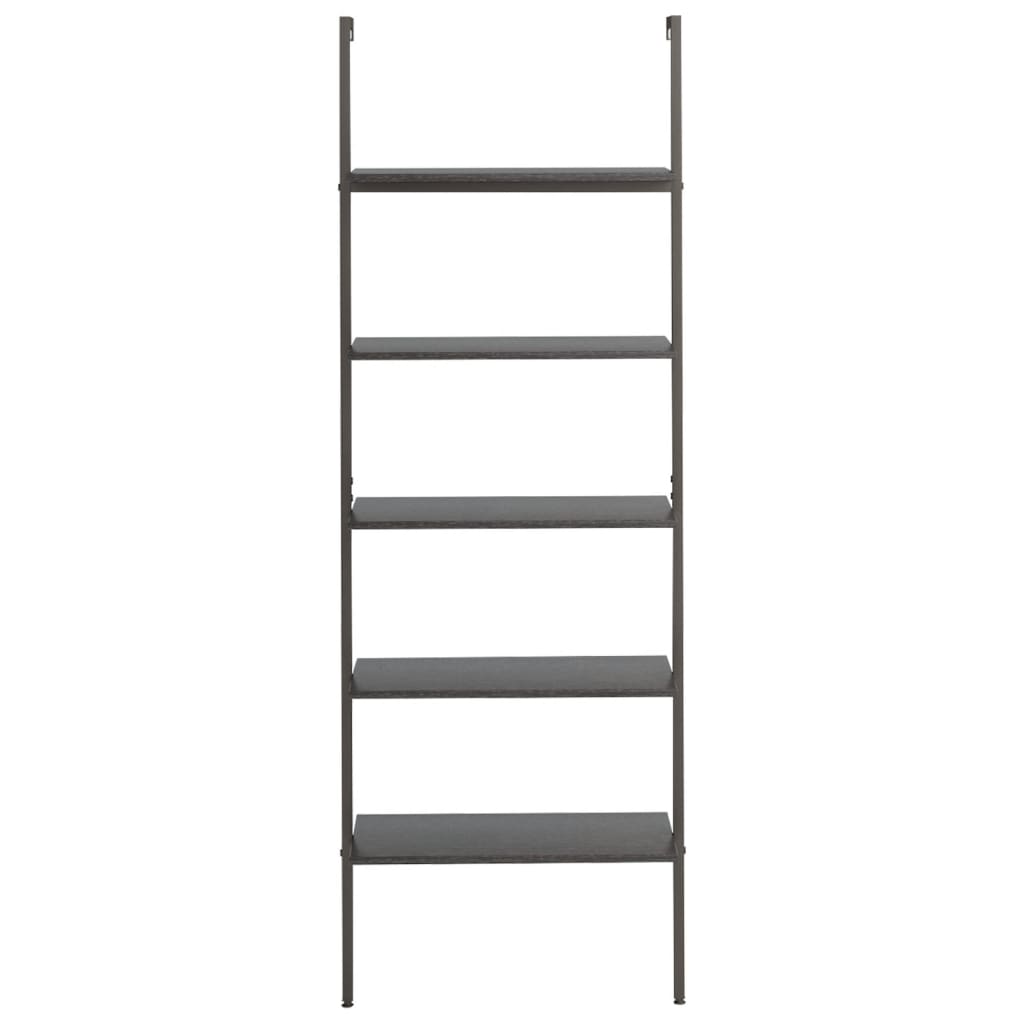 Unidade 5 prateleiras inclinada 64x35x185 cm preto
