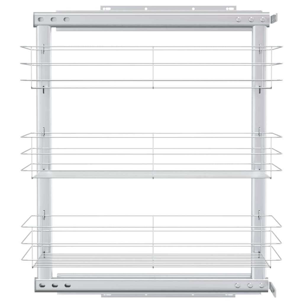 Unidade cestos arame para cozinha 3 pcs 47x25x56 cm prateado