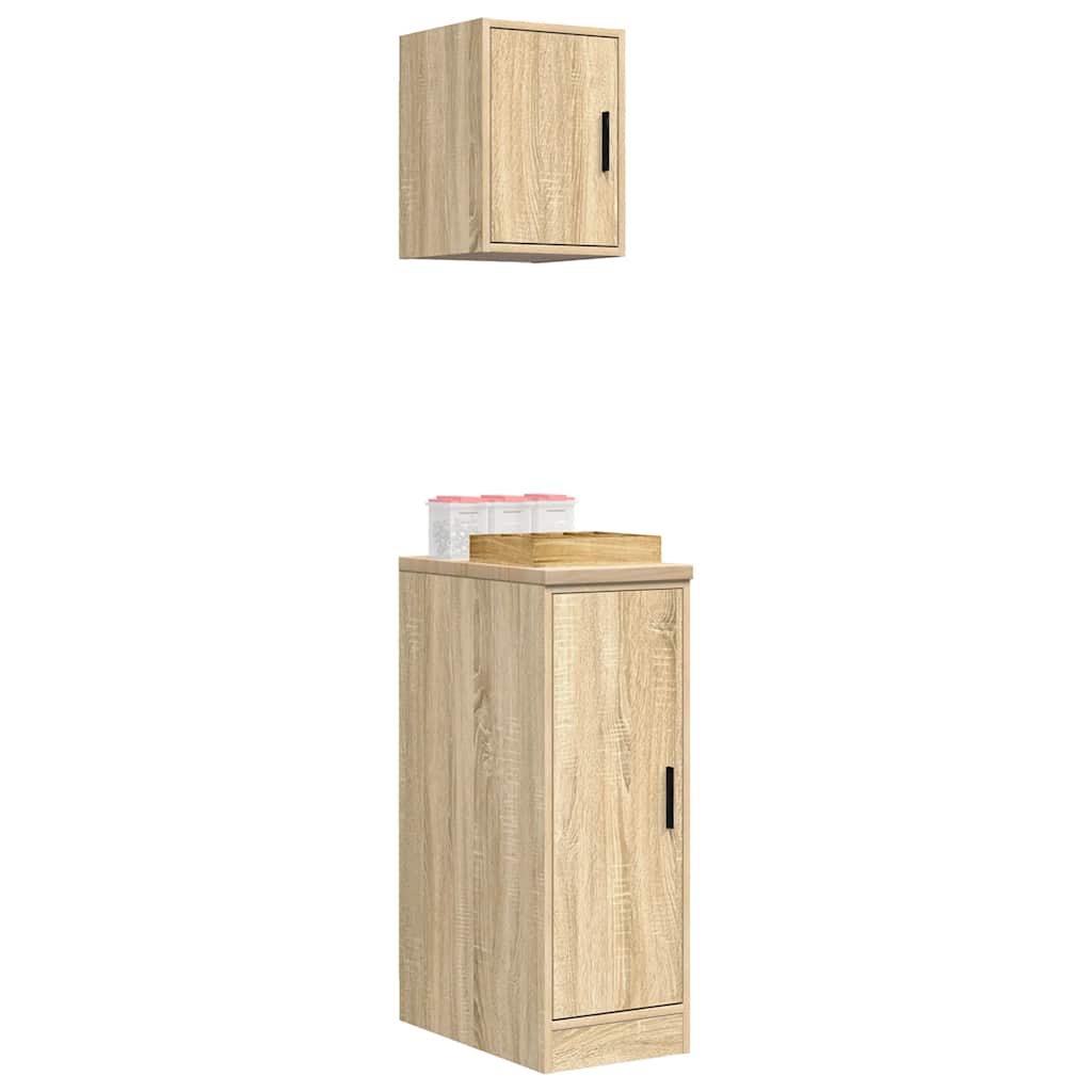 Armários de garagem 2pcs derivados de madeira carvalho sonoma