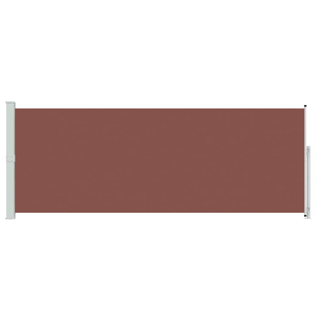 Toldo lateral retrátil para pátio 180x500 cm castanho
