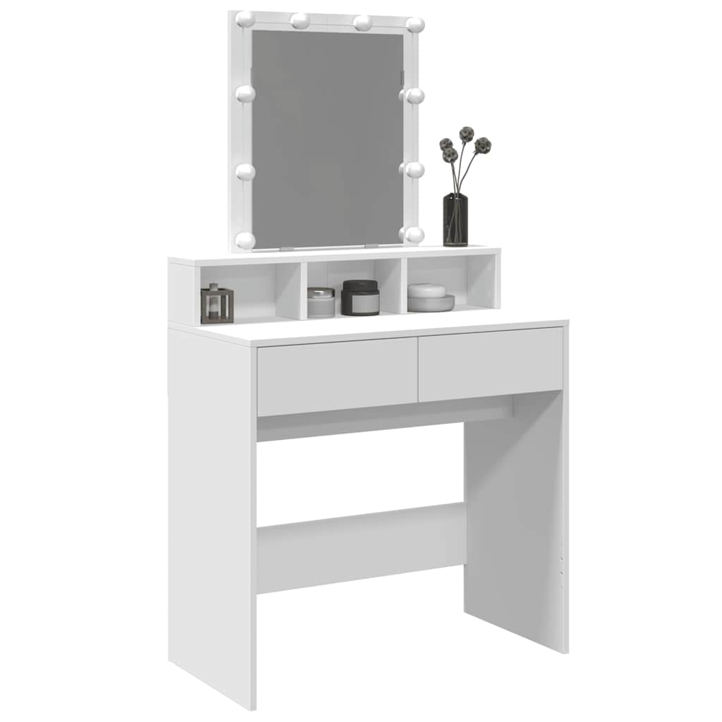 Toucador com LED 80x41x144,5 cm branco