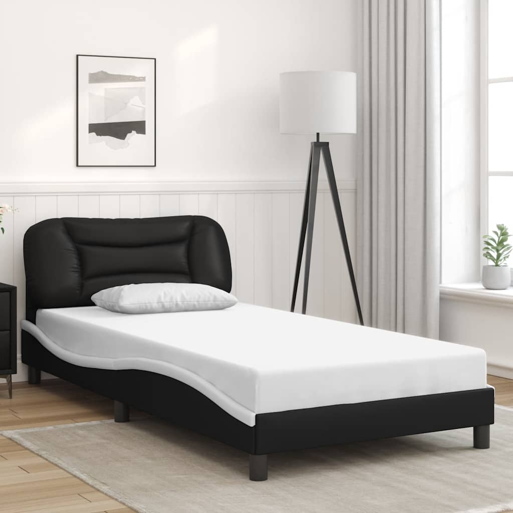 Estrutura de cama sem colchão hvar 100x200 cm couro artificial