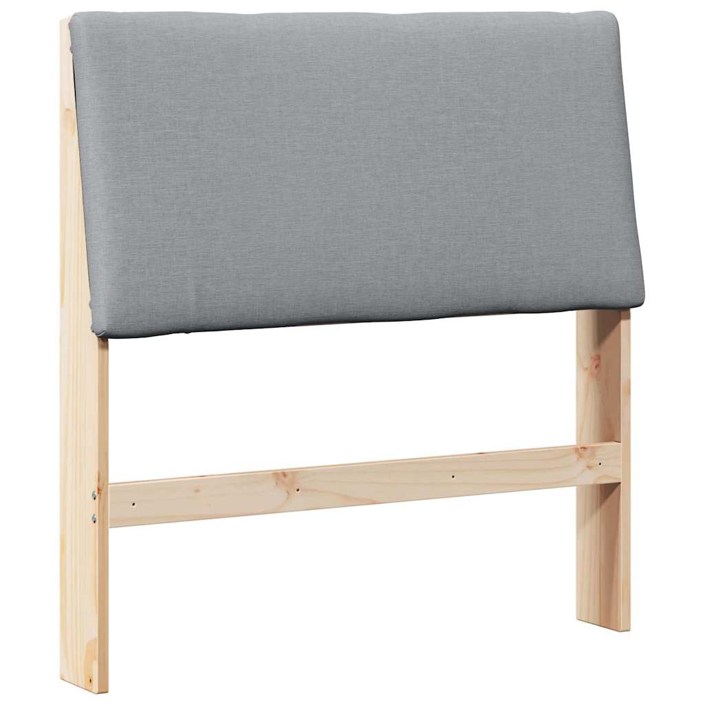 Cabeceira estofada cinzento-claro 90 cm
