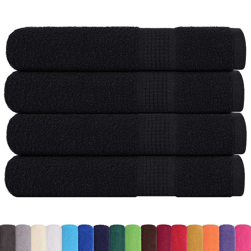 Toalhas frogn 4 pcs 100x200 cm 360 g/m² preto