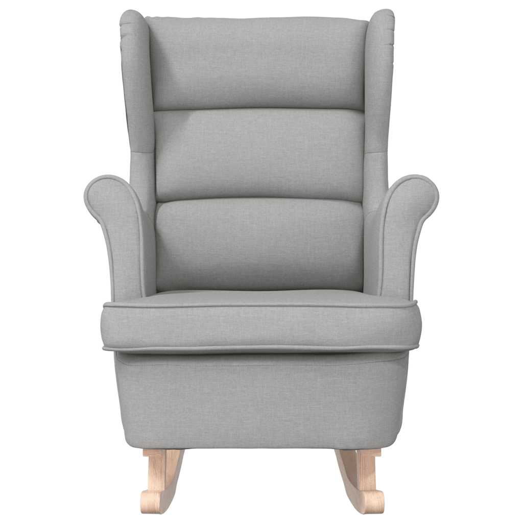 Cadeira de baloiço 74x90x102 cm tecido cinzento-nublado