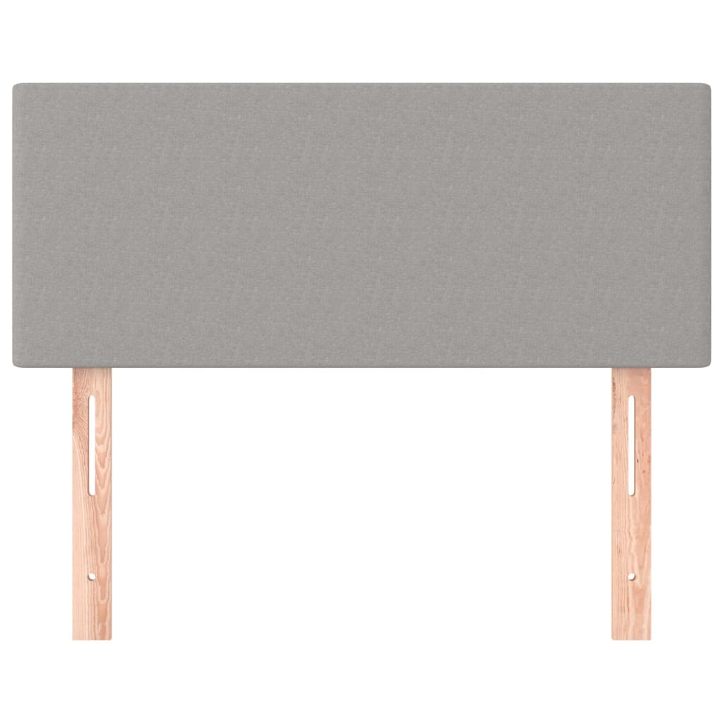 Cabeceira de cama tecido 80x5x78/88 cm cinzento-claro