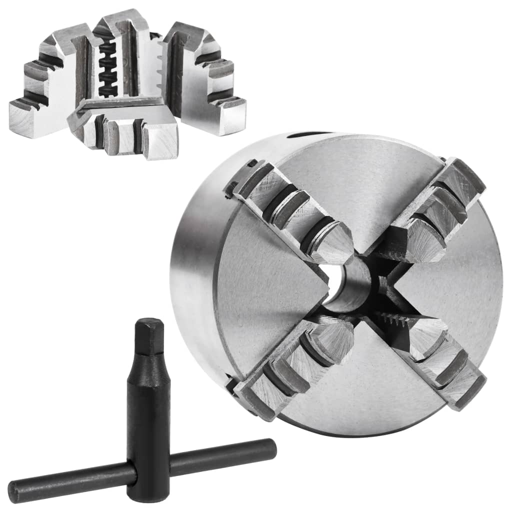Bucha de torno autocentrante com 4 grampos 80 mm aço k12 80