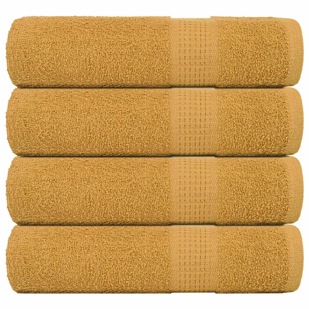 Toalhas de banho frogn 4 pcs 70x140 cm 360 g/m² ouro