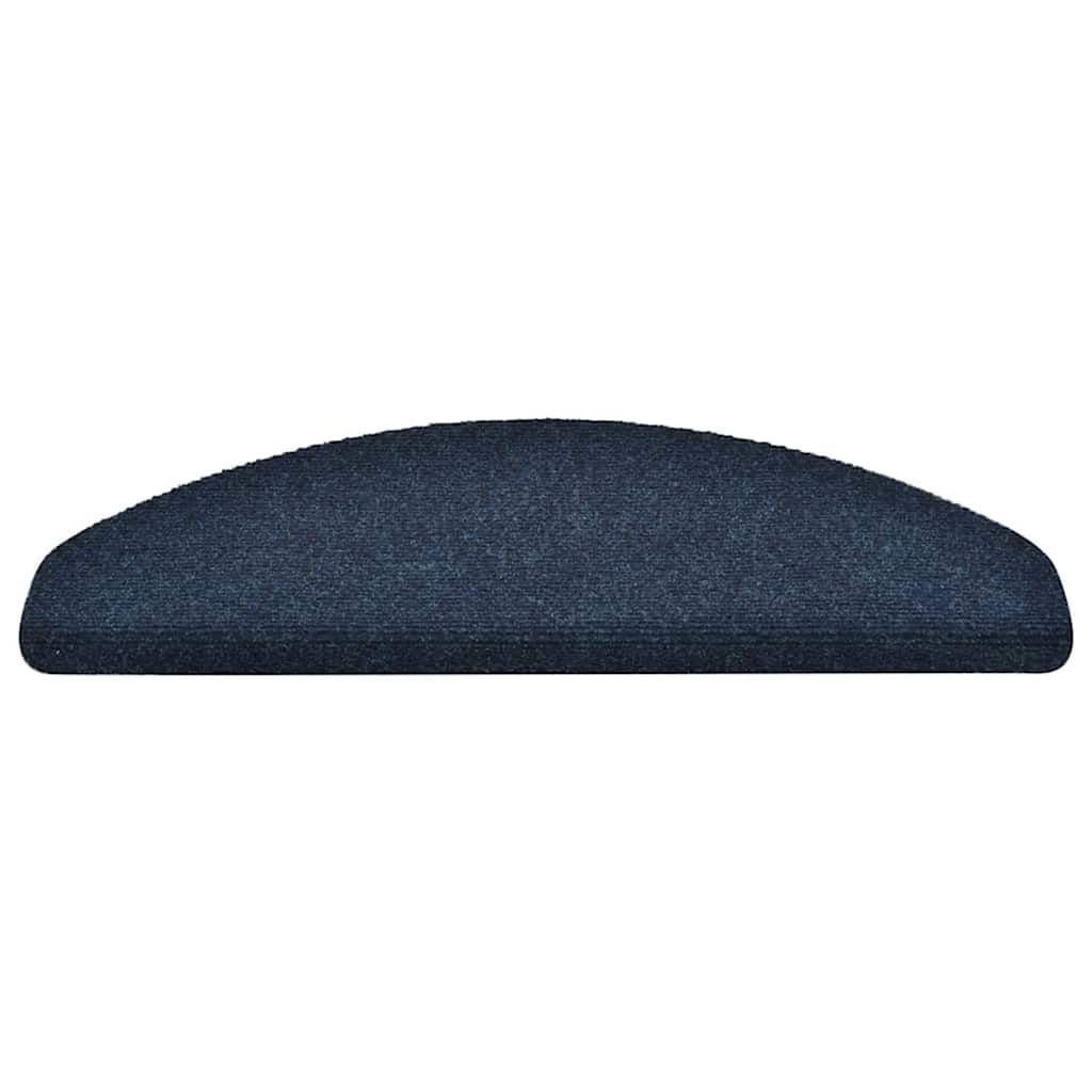 Tapetes de escada autoadesivos 20 peças 65x21x4 cm azul marinho semicircular grande
