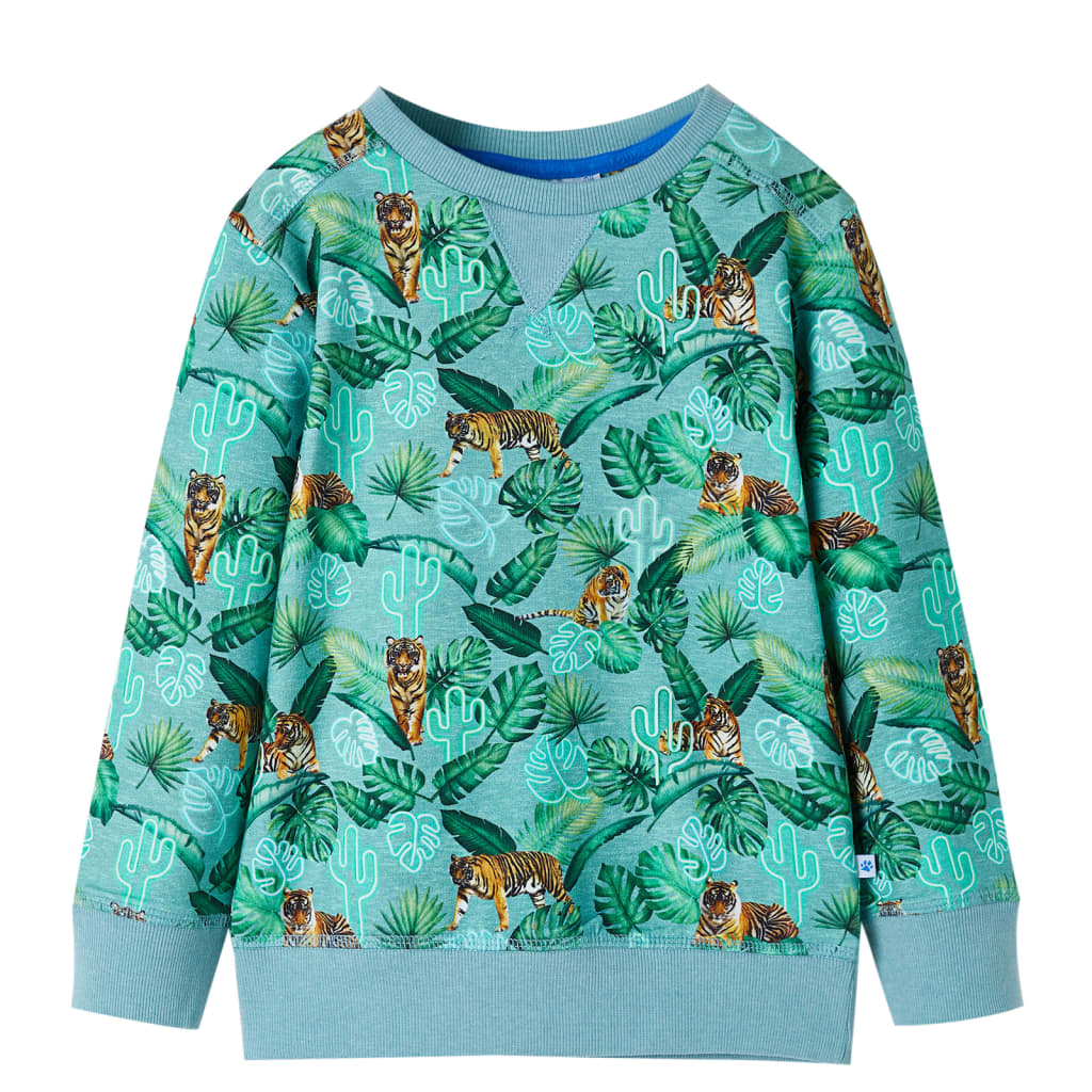 Sweatshirt para criança verde-claro mesclado 128