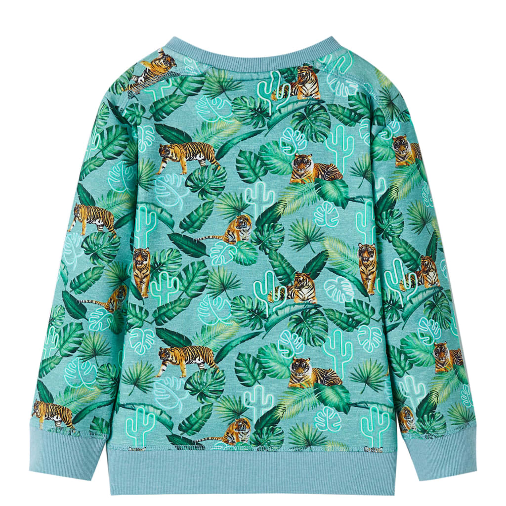 Sweatshirt para criança verde-claro mesclado 128
