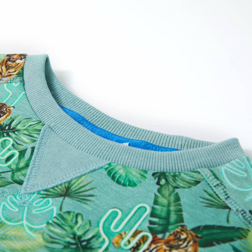 Sweatshirt para criança verde-claro mesclado 128