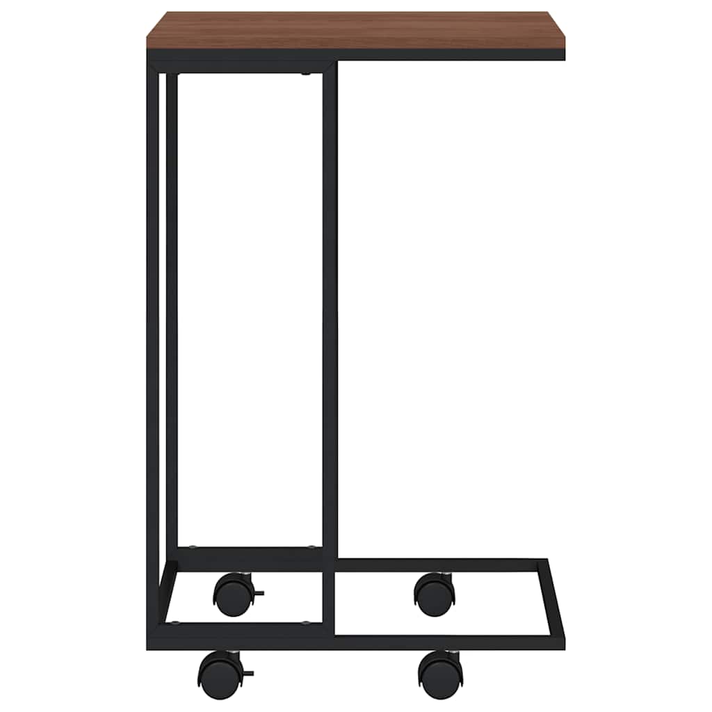 Mesa de apoio c/ rodas 40x30x63,5cm derivados de madeira preta