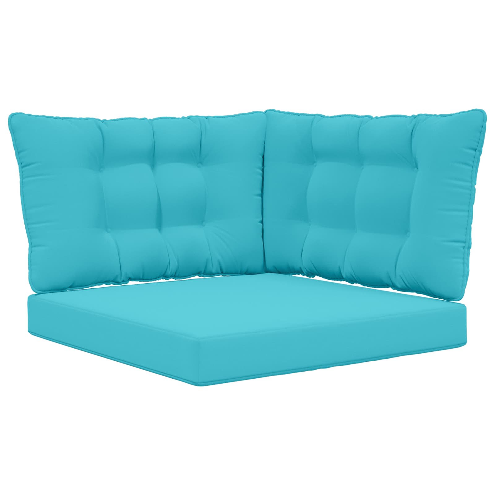 Almofada para sofá externo poliéster turquesa 80 x 43 x 10 cm