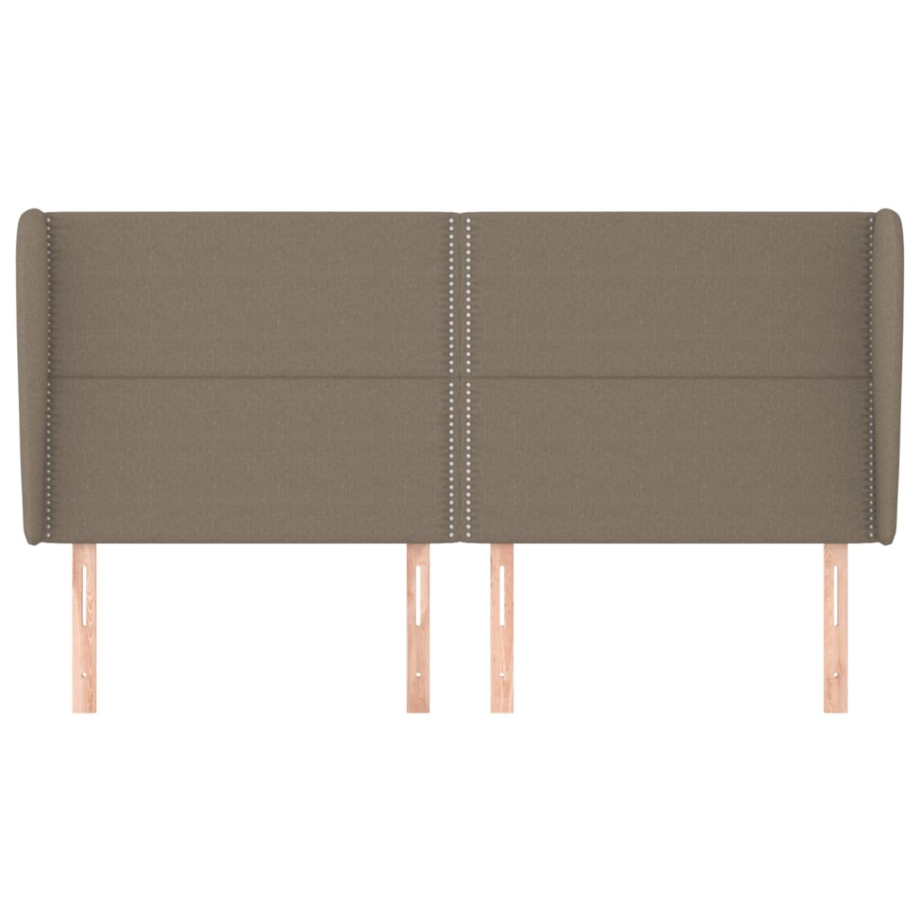 Cabeceira cama abas tecido 183x23x118/128 cm cinza-acastanhado