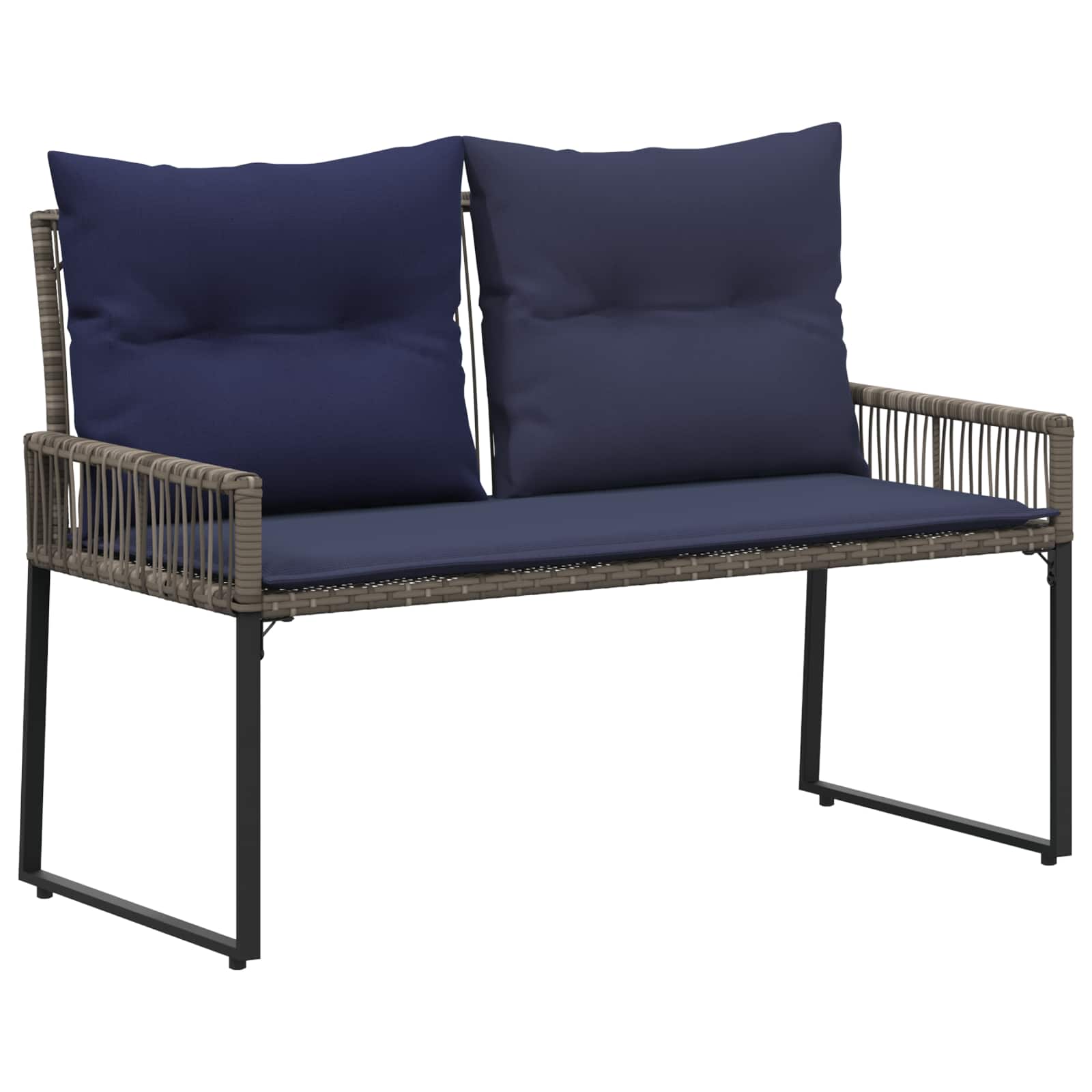 Banco de exterior 2 -seater 4 unid. 110 x 59 x 82 cm vime PE