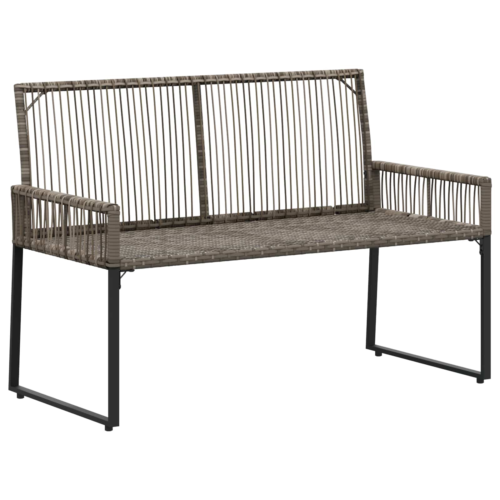 Banco de exterior 2 -seater 4 unid. 110 x 59 x 82 cm vime PE