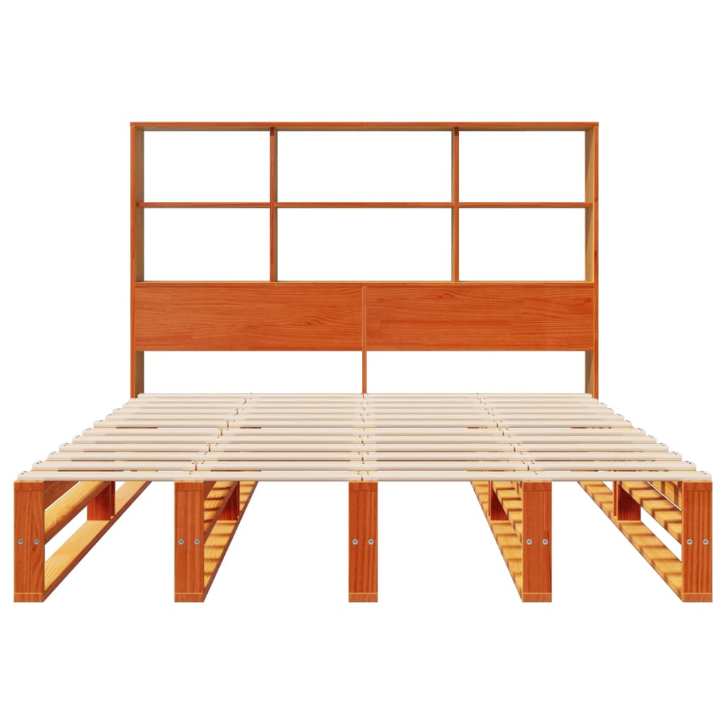 Cama com estante sem colchão 150x200 cm madeira maciça