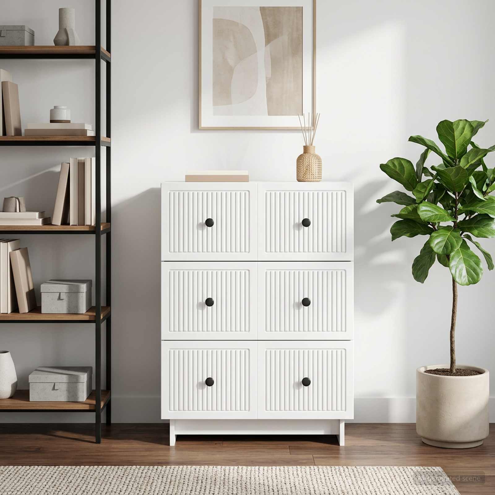 Gabinete de gavetas branco brilhante 66 x 34,5 x 90 cm