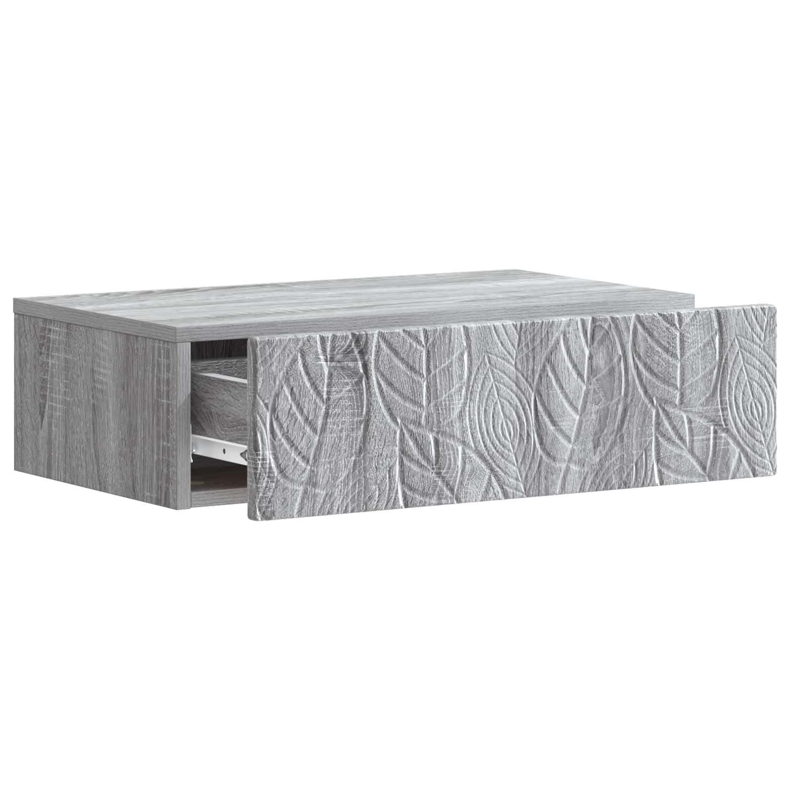 Mesa lateral de parede sonoma cinzento 87,5 x 34,5 x 17 cm