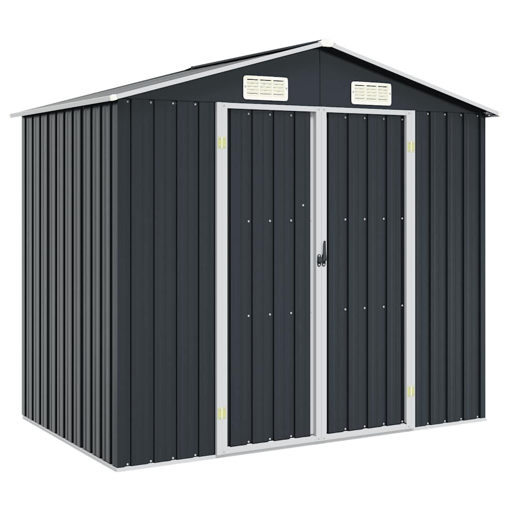 Abrigo de jardim 205x129x183 cm aço galvanizado antracite
