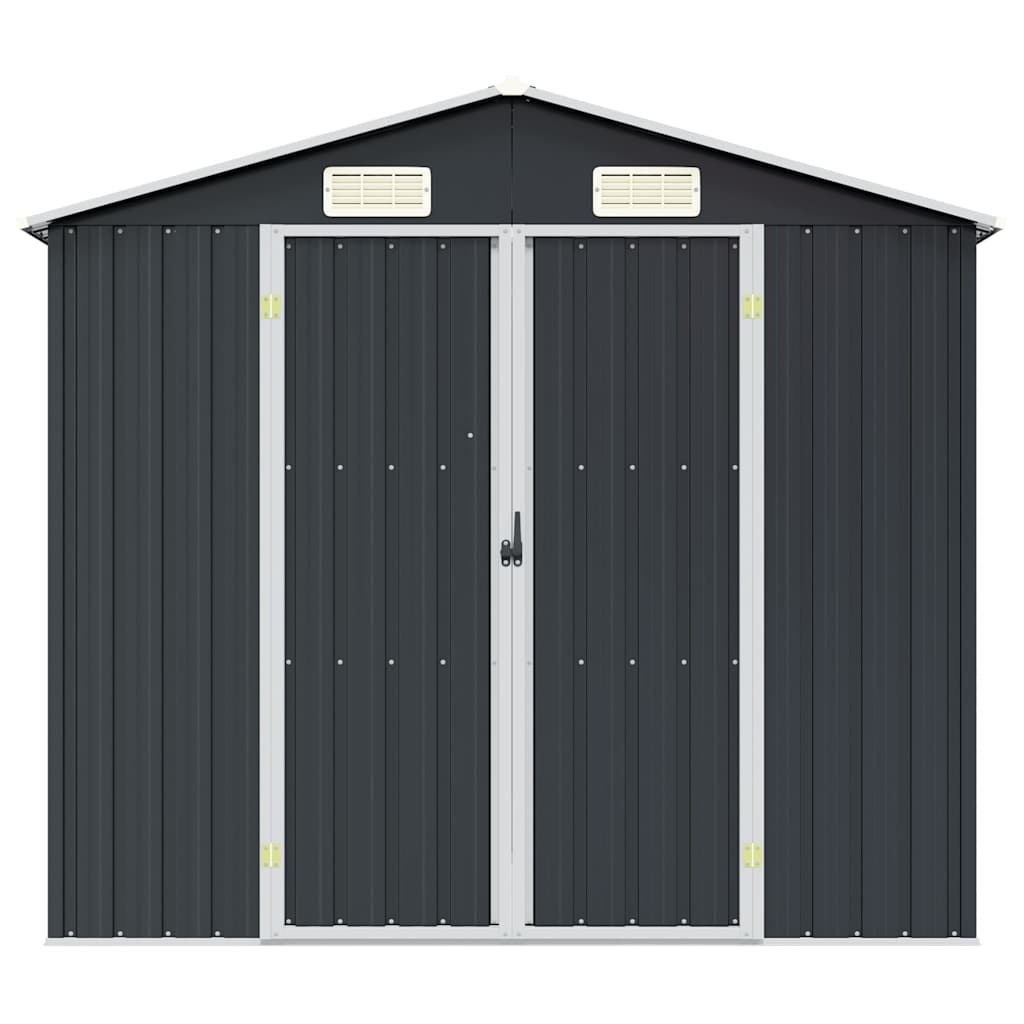 Abrigo de jardim 205x129x183 cm aço galvanizado antracite
