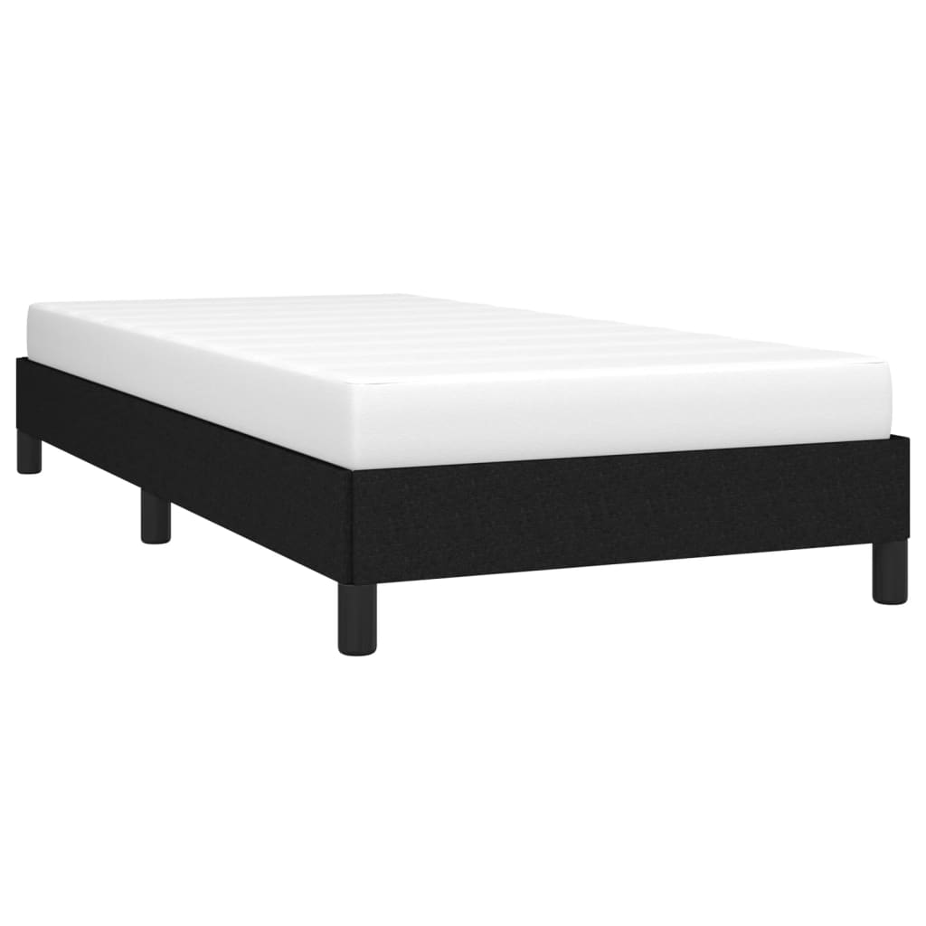 Estrutura de cama sem colchão 80x200 cm tecido preto