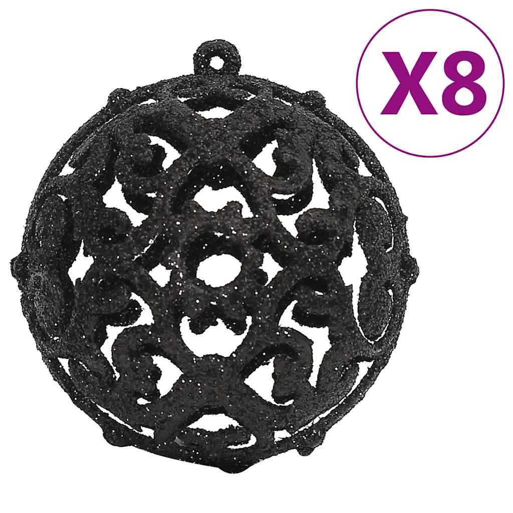 111 Pcs conjunto de enfeites de natal poliestireno preto