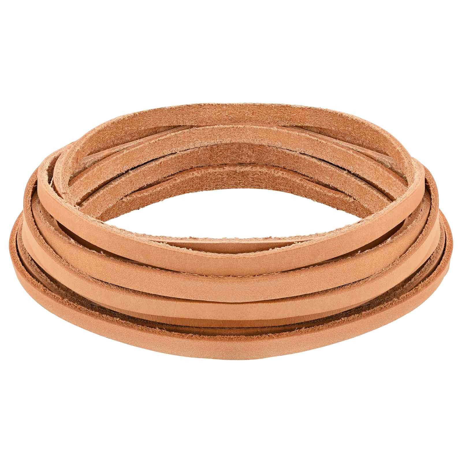 Pulseira de couro marrom claro 1000 x 0,6 cm couro