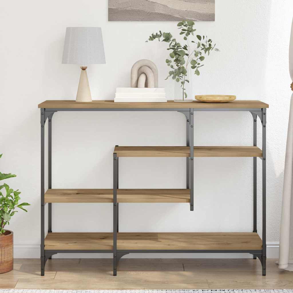 Mesa de console carvalho artisiano 100 x 35 x 75 cm