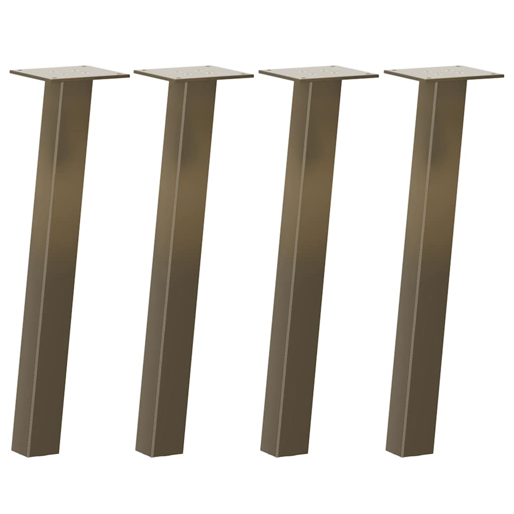 Pés para mesa de centro 4 peças aço natural 42 cm aço