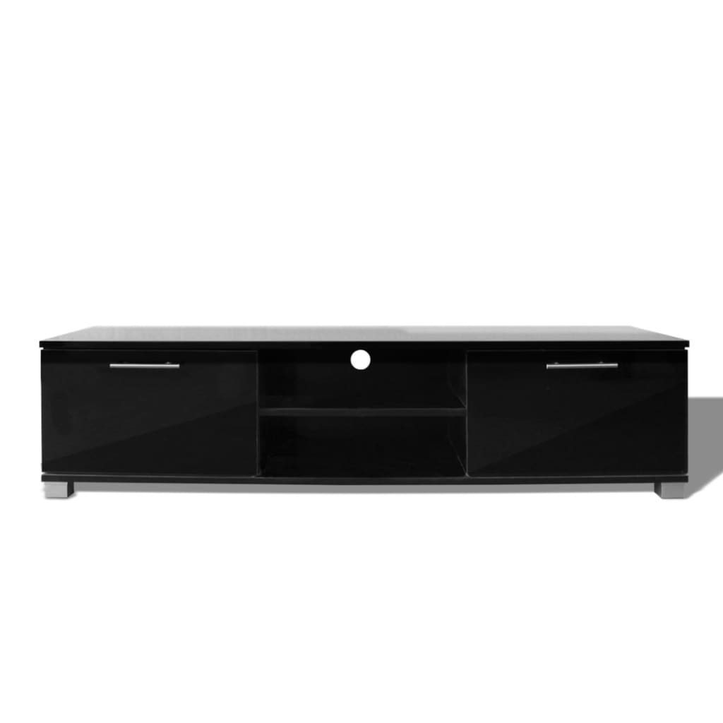 Móvel de TV 120x40,5x35 cm preto brilhante